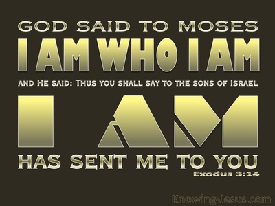 Exodus 3:14 God Said I AM That I AM (gold)